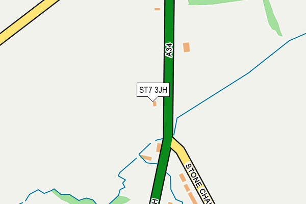 ST7 3JH map - OS OpenMap – Local (Ordnance Survey) ST7 3JH map - OS OpenMap – Local (Ordnance Survey)