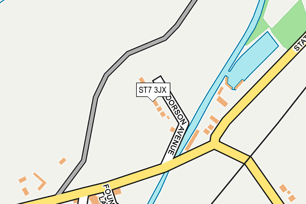 ST7 3JX map - OS OpenMap – Local (Ordnance Survey) ST7 3JX map - OS OpenMap – Local (Ordnance Survey)