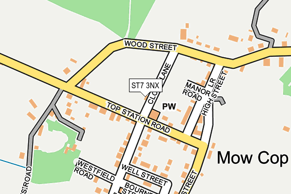 ST7 3NX map - OS OpenMap – Local (Ordnance Survey) ST7 3NX map - OS OpenMap – Local (Ordnance Survey)