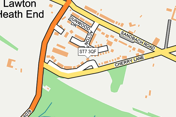 ST7 3QF map - OS OpenMap – Local (Ordnance Survey) ST7 3QF map - OS OpenMap – Local (Ordnance Survey)