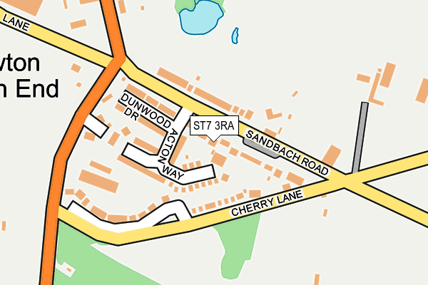 ST7 3RA map - OS OpenMap – Local (Ordnance Survey) ST7 3RA map - OS OpenMap – Local (Ordnance Survey)