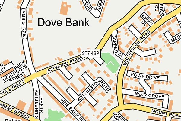 ST7 4BP map - OS OpenMap – Local (Ordnance Survey) ST7 4BP map - OS OpenMap – Local (Ordnance Survey)