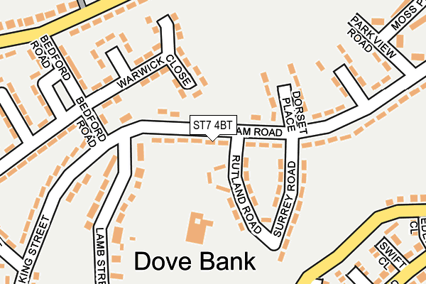 ST7 4BT map - OS OpenMap – Local (Ordnance Survey) ST7 4BT map - OS OpenMap – Local (Ordnance Survey)