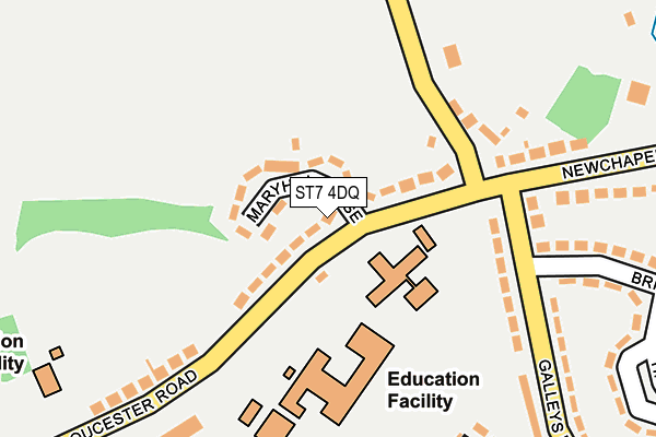 ST7 4DQ map - OS OpenMap – Local (Ordnance Survey) ST7 4DQ map - OS OpenMap – Local (Ordnance Survey)