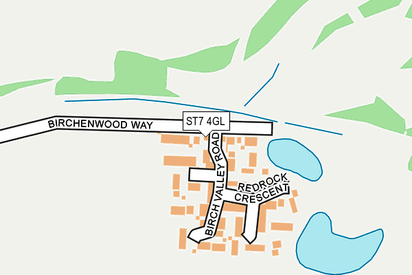 ST7 4GL map - OS OpenMap – Local (Ordnance Survey) ST7 4GL map - OS OpenMap – Local (Ordnance Survey)