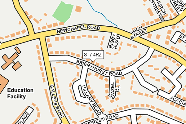 ST7 4RZ map - OS OpenMap – Local (Ordnance Survey) ST7 4RZ map - OS OpenMap – Local (Ordnance Survey)