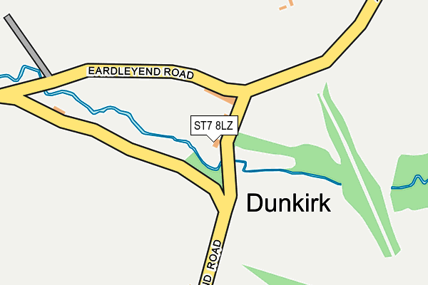 ST7 8LZ map - OS OpenMap – Local (Ordnance Survey) ST7 8LZ map - OS OpenMap – Local (Ordnance Survey)
