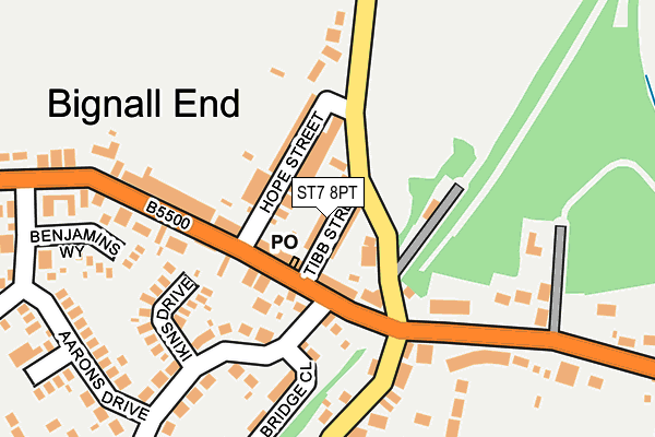 ST7 8PT map - OS OpenMap – Local (Ordnance Survey) ST7 8PT map - OS OpenMap – Local (Ordnance Survey)