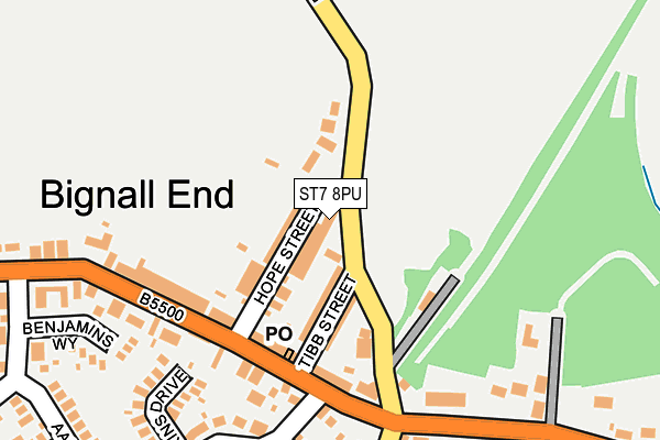 ST7 8PU map - OS OpenMap – Local (Ordnance Survey) ST7 8PU map - OS OpenMap – Local (Ordnance Survey)