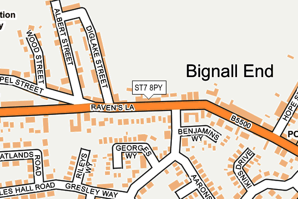 ST7 8PY map - OS OpenMap – Local (Ordnance Survey) ST7 8PY map - OS OpenMap – Local (Ordnance Survey)