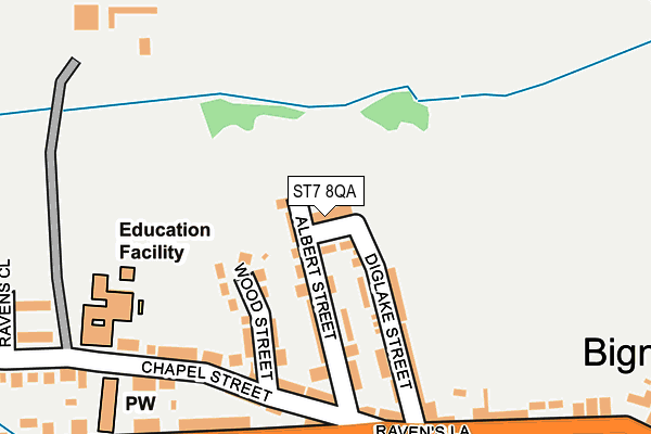 ST7 8QA map - OS OpenMap – Local (Ordnance Survey) ST7 8QA map - OS OpenMap – Local (Ordnance Survey)