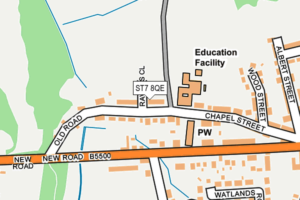 ST7 8QE map - OS OpenMap – Local (Ordnance Survey) ST7 8QE map - OS OpenMap – Local (Ordnance Survey)