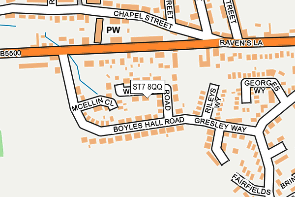 ST7 8QQ map - OS OpenMap – Local (Ordnance Survey) ST7 8QQ map - OS OpenMap – Local (Ordnance Survey)