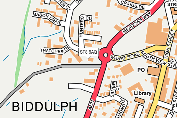 ST8 6AQ map - OS OpenMap – Local (Ordnance Survey) ST8 6AQ map - OS OpenMap – Local (Ordnance Survey)