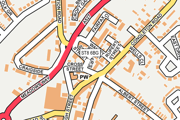 ST8 6BG map - OS OpenMap – Local (Ordnance Survey) ST8 6BG map - OS OpenMap – Local (Ordnance Survey)