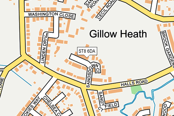 ST8 6DA map - OS OpenMap – Local (Ordnance Survey) ST8 6DA map - OS OpenMap – Local (Ordnance Survey)