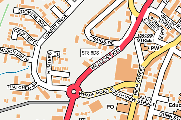 ST8 6DS map - OS OpenMap – Local (Ordnance Survey) ST8 6DS map - OS OpenMap – Local (Ordnance Survey)
