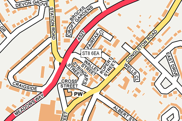 ST8 6EA map - OS OpenMap – Local (Ordnance Survey) ST8 6EA map - OS OpenMap – Local (Ordnance Survey)