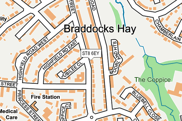 ST8 6EY map - OS OpenMap – Local (Ordnance Survey) ST8 6EY map - OS OpenMap – Local (Ordnance Survey)