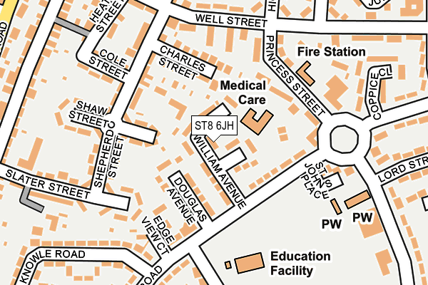 ST8 6JH map - OS OpenMap – Local (Ordnance Survey) ST8 6JH map - OS OpenMap – Local (Ordnance Survey)