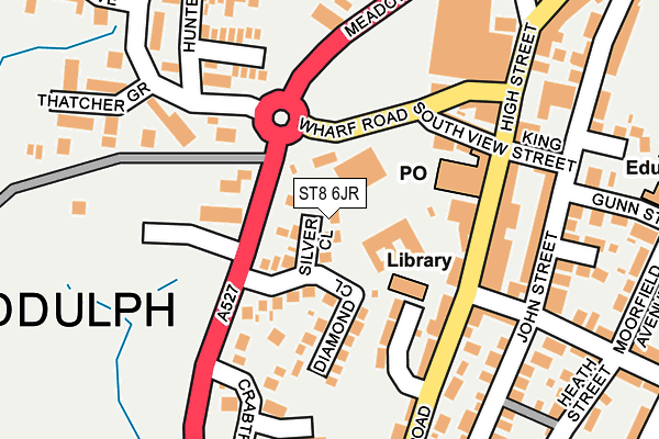 ST8 6JR map - OS OpenMap – Local (Ordnance Survey) ST8 6JR map - OS OpenMap – Local (Ordnance Survey)