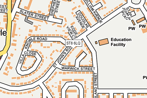 ST8 6LQ map - OS OpenMap – Local (Ordnance Survey) ST8 6LQ map - OS OpenMap – Local (Ordnance Survey)