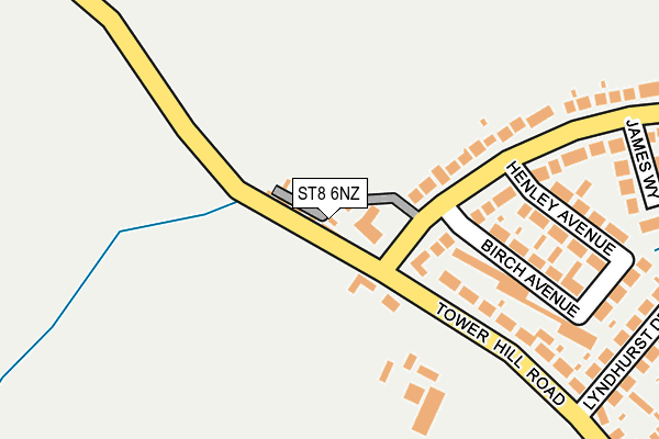 ST8 6NZ map - OS OpenMap – Local (Ordnance Survey) ST8 6NZ map - OS OpenMap – Local (Ordnance Survey)
