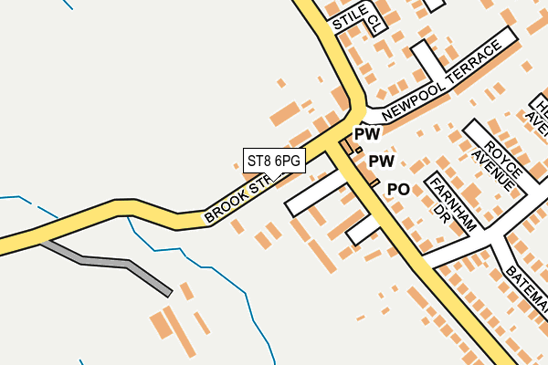 ST8 6PG map - OS OpenMap – Local (Ordnance Survey) ST8 6PG map - OS OpenMap – Local (Ordnance Survey)