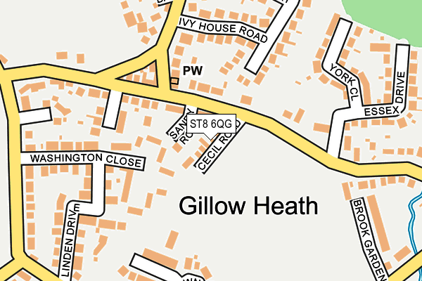 ST8 6QG map - OS OpenMap – Local (Ordnance Survey) ST8 6QG map - OS OpenMap – Local (Ordnance Survey)