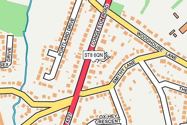 ST8 6QN map - OS OpenMap – Local (Ordnance Survey) ST8 6QN map - OS OpenMap – Local (Ordnance Survey)