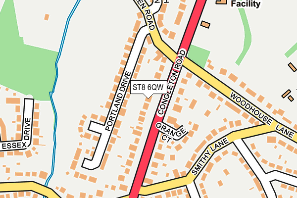ST8 6QW map - OS OpenMap – Local (Ordnance Survey) ST8 6QW map - OS OpenMap – Local (Ordnance Survey)