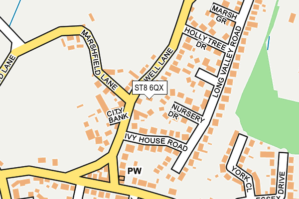 ST8 6QX map - OS OpenMap – Local (Ordnance Survey) ST8 6QX map - OS OpenMap – Local (Ordnance Survey)