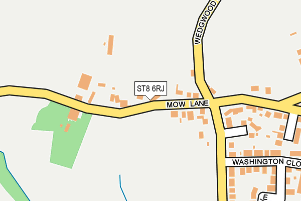 ST8 6RJ map - OS OpenMap – Local (Ordnance Survey) ST8 6RJ map - OS OpenMap – Local (Ordnance Survey)