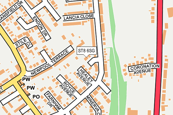 ST8 6SG map - OS OpenMap – Local (Ordnance Survey) ST8 6SG map - OS OpenMap – Local (Ordnance Survey)