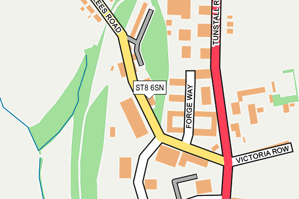ST8 6SN map - OS OpenMap – Local (Ordnance Survey) ST8 6SN map - OS OpenMap – Local (Ordnance Survey)