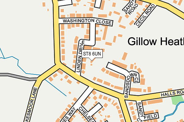 ST8 6UN map - OS OpenMap – Local (Ordnance Survey)
