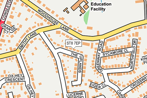 ST8 7EP map - OS OpenMap – Local (Ordnance Survey) ST8 7EP map - OS OpenMap – Local (Ordnance Survey)