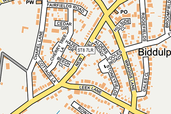 ST8 7LR map - OS OpenMap – Local (Ordnance Survey) ST8 7LR map - OS OpenMap – Local (Ordnance Survey)