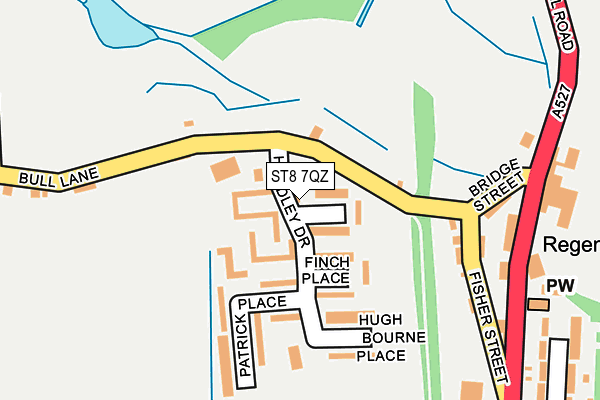 ST8 7QZ map - OS OpenMap – Local (Ordnance Survey) ST8 7QZ map - OS OpenMap – Local (Ordnance Survey)