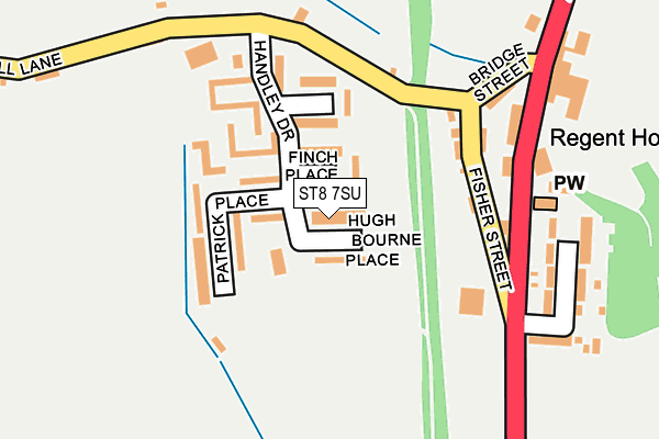 ST8 7SU map - OS OpenMap – Local (Ordnance Survey) ST8 7SU map - OS OpenMap – Local (Ordnance Survey)