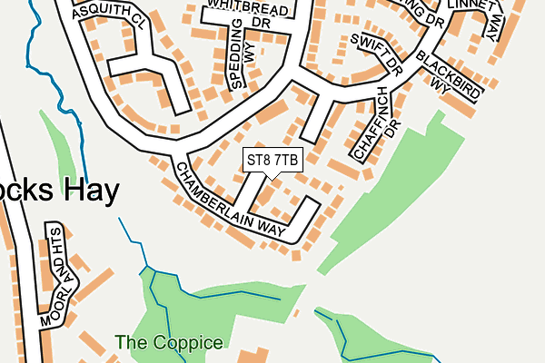 ST8 7TB map - OS OpenMap – Local (Ordnance Survey) ST8 7TB map - OS OpenMap – Local (Ordnance Survey)