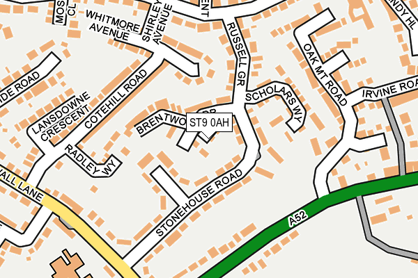 ST9 0AH map - OS OpenMap – Local (Ordnance Survey) ST9 0AH map - OS OpenMap – Local (Ordnance Survey)