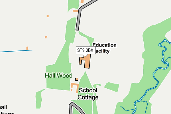 ST9 0BX map - OS OpenMap – Local (Ordnance Survey)