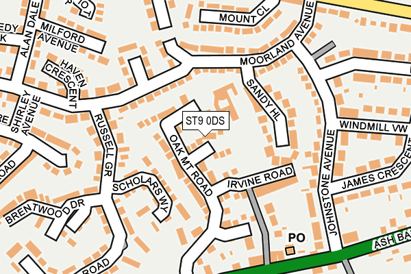 ST9 0DS map - OS OpenMap – Local (Ordnance Survey) ST9 0DS map - OS OpenMap – Local (Ordnance Survey)