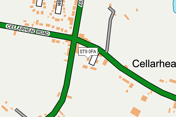 ST9 0FA map - OS OpenMap – Local (Ordnance Survey) ST9 0FA map - OS OpenMap – Local (Ordnance Survey)