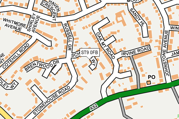 ST9 0FB map - OS OpenMap – Local (Ordnance Survey) ST9 0FB map - OS OpenMap – Local (Ordnance Survey)