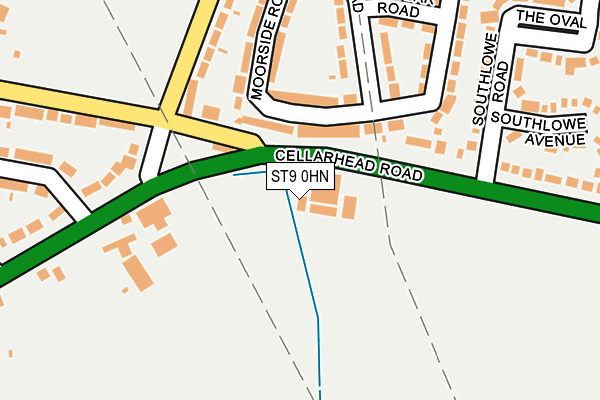 ST9 0HN map - OS OpenMap – Local (Ordnance Survey) ST9 0HN map - OS OpenMap – Local (Ordnance Survey)