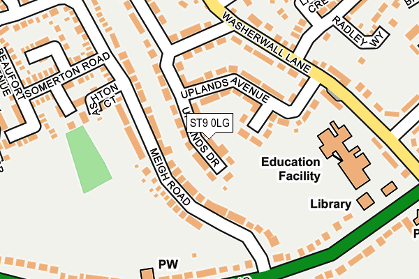 ST9 0LG map - OS OpenMap – Local (Ordnance Survey) ST9 0LG map - OS OpenMap – Local (Ordnance Survey)