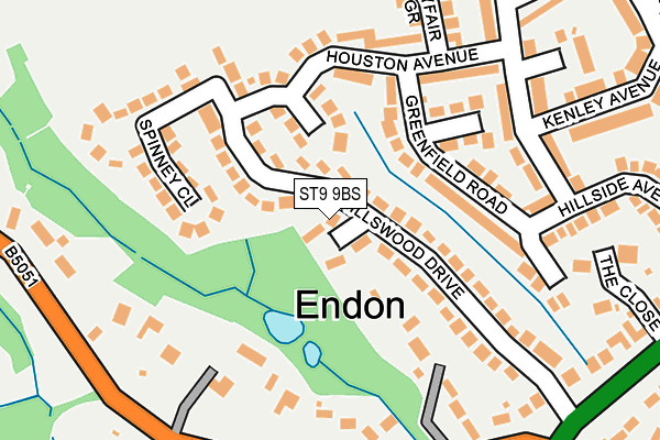 ST9 9BS map - OS OpenMap – Local (Ordnance Survey) ST9 9BS map - OS OpenMap – Local (Ordnance Survey)