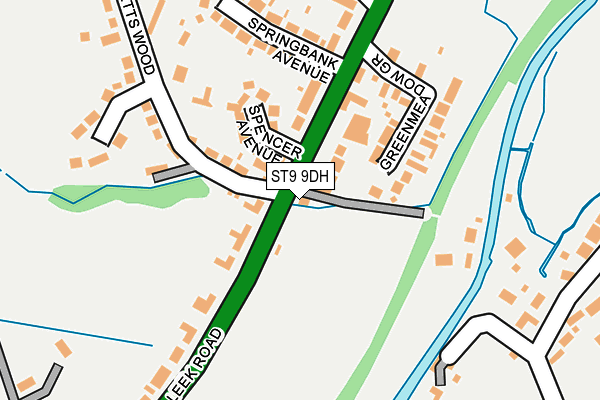 ST9 9DH map - OS OpenMap – Local (Ordnance Survey) ST9 9DH map - OS OpenMap – Local (Ordnance Survey)